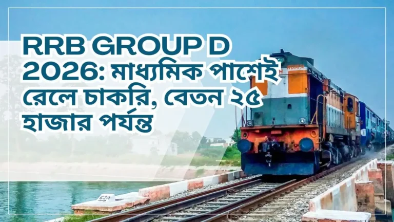 RRB Group D 2026: মাধ্যমিক পাশেই রেলে চাকরি, বেতন ২৫ হাজার পর্যন্ত